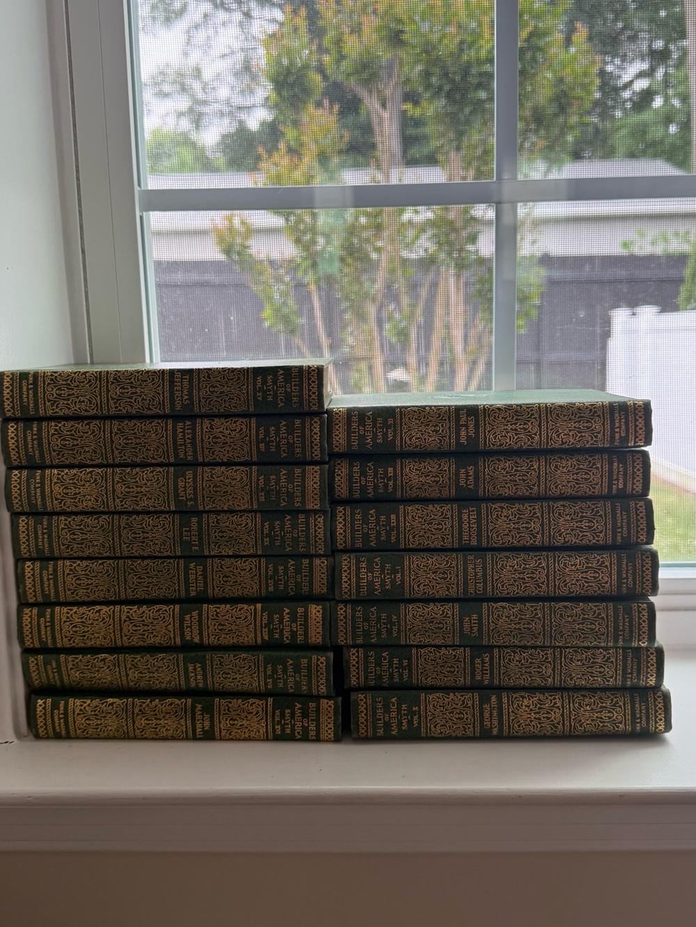 vintage "Builders of America" biographical book series